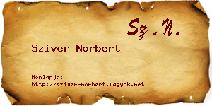Sziver Norbert névjegykártya
